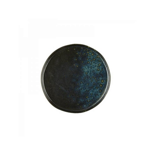 [57661136] LE COQ PHOBOS BLACK BLUE DOTS PLATE 20.5XH2CM STONEWARE - LPHO019NB002205