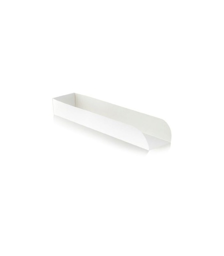 [25101092] SUPPORT HOT DOG CARTON BLANC 250X55MM-HT35MM50PC