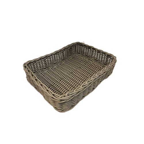 [50626058] RECTANGULAR GREY COMPOSITE BASKET 40*30*10 CM