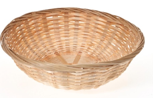 [60300033] ROUND BAMBOO BASKET D/22.5CMXH/7CM
