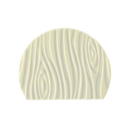 [08054467] 2015820 LOG END CAP WOOD EFFECT WHITE CHOCOLATE 10X8CM 40 PIECES ***S/CD***