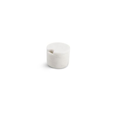 [74500406] CHIC POT WITH WHITE MARBLE LID 7.5XH5.5CM