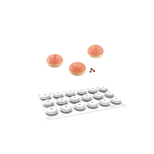 [51661574] SILIKOMART SILICONEN VORM DONUTS XS Ø3.4CM H1.6CM