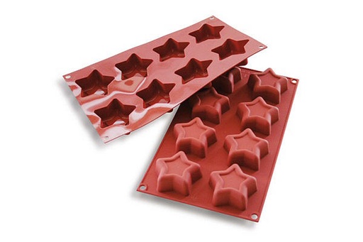 [70408258] SILIKOMART SF107 8-STAR MOLD Ø70 HT 25MM 52.5ML NON-STICK GN1/3 -50° TO 250°