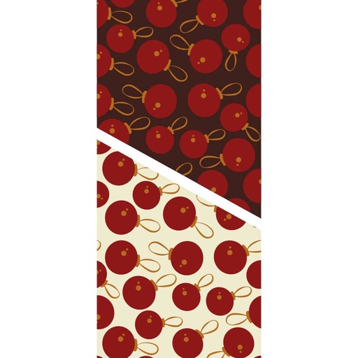 [08054418] 2046137 RODE KERSTBAL TRANSFERVEL 30X40CM 30 STUKS ***S/CD***