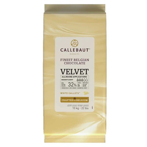 [03070651] CALLEBAUT W3-01B *VELVET* CALLET BLANC 10KG ***S/CDE****** OK