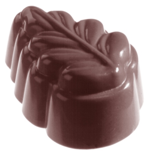 [70409419] MOULE À CHOCOLAT FEUILLE MODÈLE DRESSÉE CW1027 3X8 -- 12GR