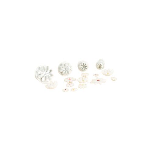 [50803025] KOEKJESUITSTEEKERS STUKJES GEASSORTEERDE BLOEMEN SET VAN 4 STUKS
