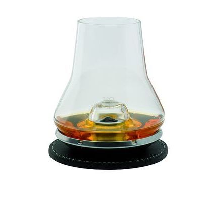 [54904583] PEUGEOT WHISKY TASTING SET 38CL - 1 GLASS + MATT STAINLESS STEEL BASE