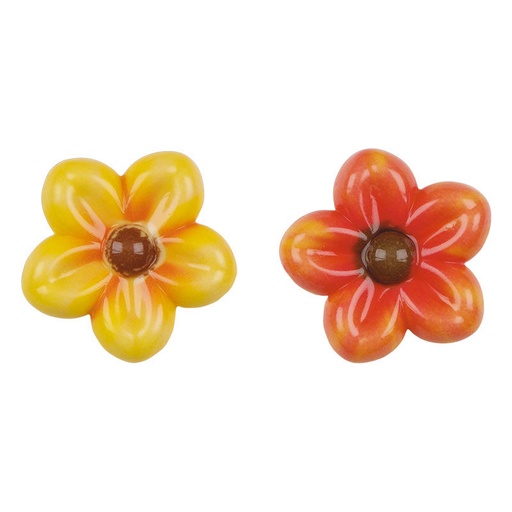 [08080580] 2032600 FLEUR JAUNE ET ROUGE 24PCES ***S/CDE***