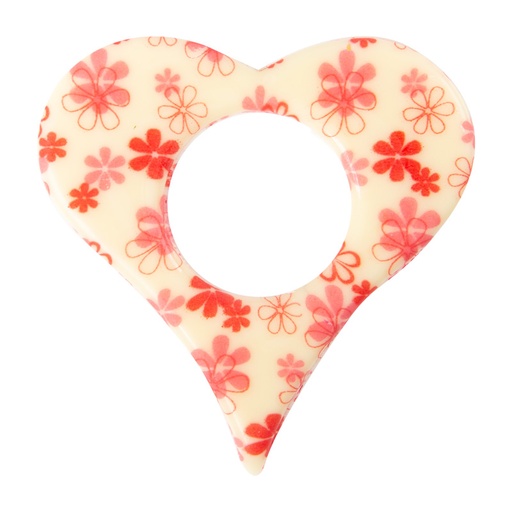 [08054537] 2010818 OPEN HEART PINK FLOWER BLISTER 65MM 50 PCES ***S/CD***