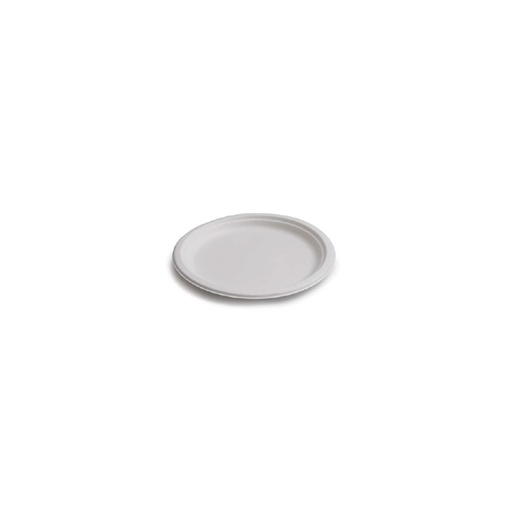 [44104325] ASSIETTE RONDE PULPE DE CANNE BLANC Ø17CM 50PCS