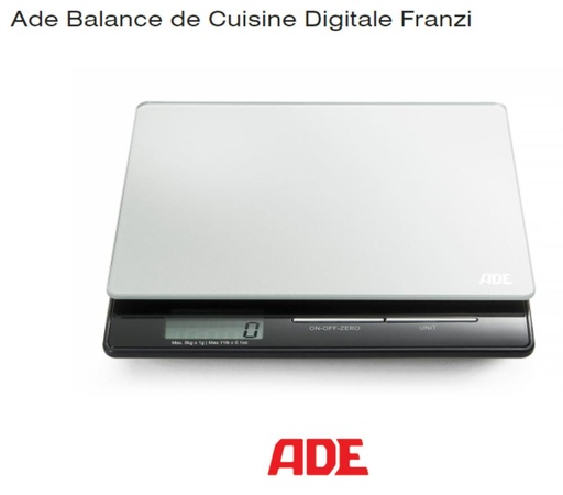 [57662497] ADE WEEGSCHAAL 5KG-1GR FRANZI INOX RECT KE1215 HUISHOUDELIJK