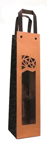 [41603020] "AUTHENTIC" KRAFT BOTTLE POUCH 9.5X9.1CM H/38CM PACK OF 10