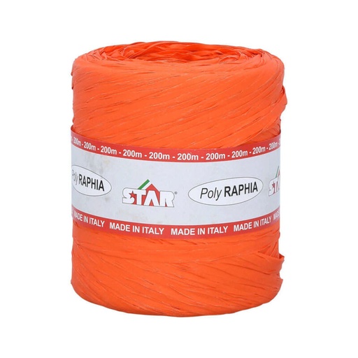 [70407798] POLY RAFFIA 15MM X 200M ORANJE R54