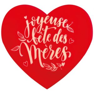 [08057839] 074146 PCB COEURS CB JOYEUSE FÊTE DES MÈRES 5,8X5,4 CM 100PCES ***S/CD***