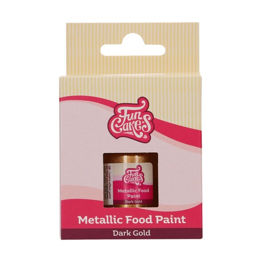 [08053791] FUNCAKES DONKERGOUD METALLIC VOEDSELVERF 30ML