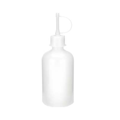 [53800822] WIT PLASTIEK SCHENKKANFLES 250ML=STUK