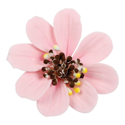 [08054314] 1066096 FLEUR DE LYS PINK GUMMY 5CM 36 PCES ***ON ORDER***