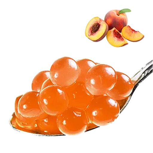 [25101208] BLACK COFFEE FRUIT PEARLS 3.4KG PEACH FLAVOR FOR BUBBLE TEA