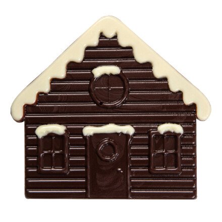 [08054477] 1016241 CHALET LOG END CAP CHOCOLATE RELIEF 90X85MM 40 PIECES ***S/CD***