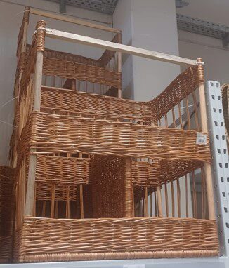 [50624027] RECTANGULAR CHOPPETTE BASKET WITH DIVIDERS 60X40X70