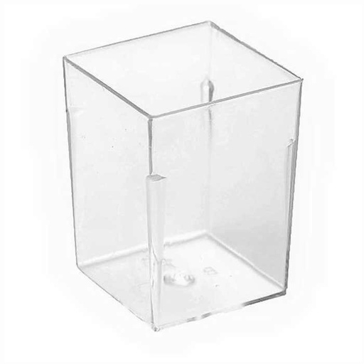 [44103431] SQUARE RAVIAR GLASS 50ML BASE 3.8X3.5 H5.2CM CLEAR TRANSPARENT