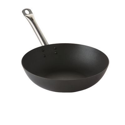 [57662161] POINT-VIRGULE WOK 30CM NON-STICK CARBON STEEL