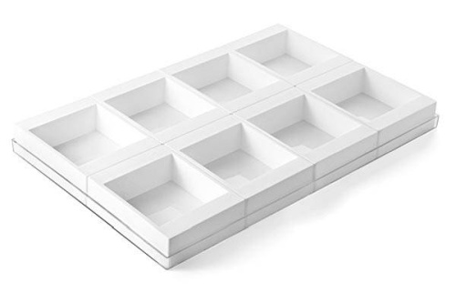 [51661100] SILIKOMART SET SQUARE SILICONE TORTAFLEX MOLDS 135X135 HT 50MM VOLUME 8 X 982ML