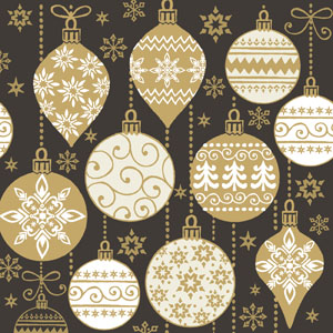 [44665169] DUNI KERSTBAL SERVETTEN 33X33CM PAK VAN 20 STUKS
