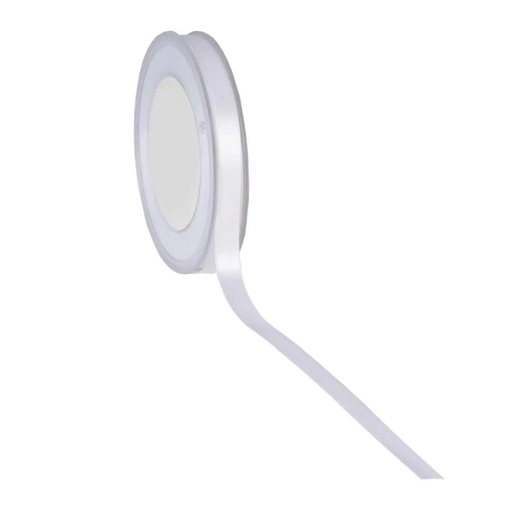 [70407866] PREMIUM DOUBLE SATIN RIBBON WHITE SHINY 10MMX25M