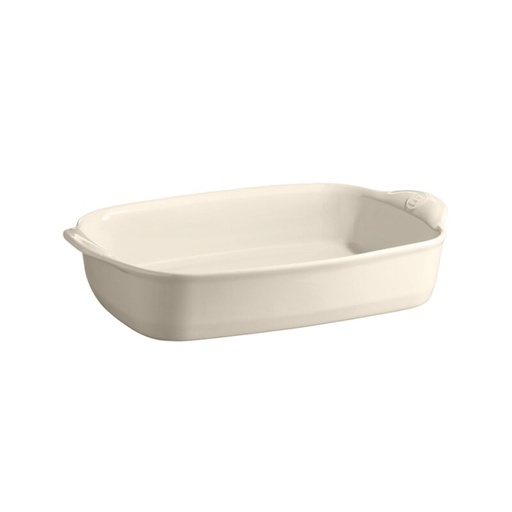 [57690016] EMILE HENRY PLAT ROTIR ARGILE 36X23CM 2.70L- BLANC