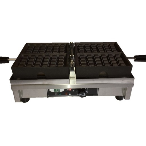 [52702167] WAFFLE IRON MATT 4X6 BXL SIMPLE 180° 1800W
