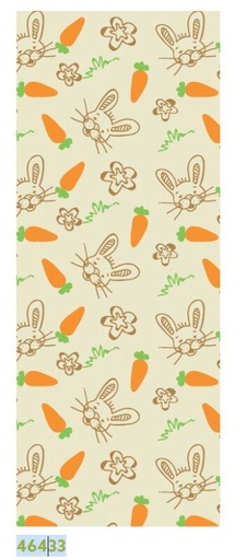 [08053931] 2046433 RABBIT CARROT TRANSFER SHEET 40X30CM 30 PCES ***ON ORDER***