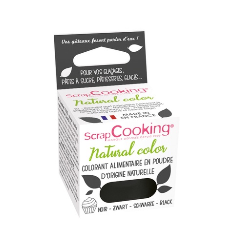 [08055656] SCRAPCOOKING NATUURLIJKE VOEDSELKLEURSTOF ZWART 3GR