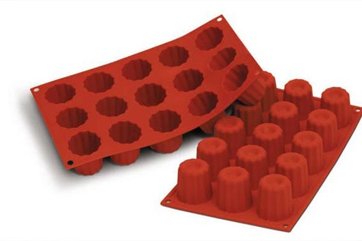 [70408220] SILIKOMART SF059 MOULE 15 MOYENS CANNELES Ø45 HT 45MM 60ML ANTI-ADHESIF GN1/3 -50° À 250°