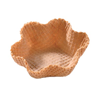 [04030216] PIDY CUP TULIP GAUFREE NATURE Ø10.5CM H3.5CM 24PCES