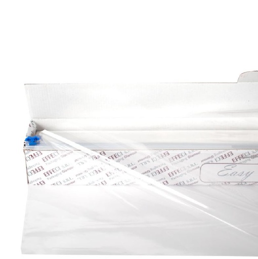 [54604054] GEMAKKELIJK TE SNIJDEN DOOS MET TRANSPARANTE PP-FOLIE, GEVOUWD OP ROL 60 CM (120 M) X 25 M