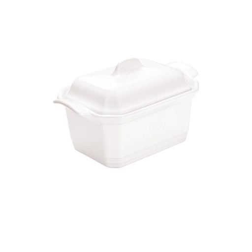 [55330039] EMILE HENRY WHITE TERRINE MOLD + PRESS 24.2X15.3XH 12CM