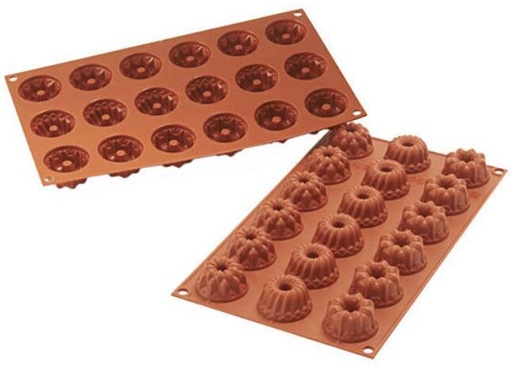 [57663926] SILIKOMART SF132 MOULE 18 MINI KOUGLOF Ø40 HT 22MM 17,5ML ANTI-ADHESIF GN1/3 -50° À 250°