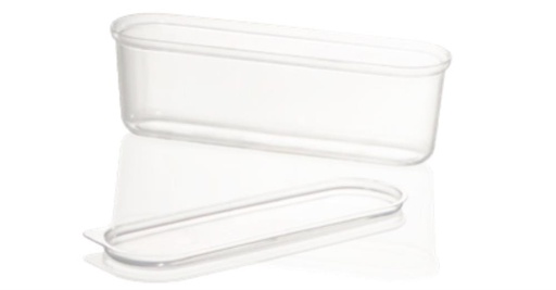 [54418797] "ECLAIR" GLAZEN DEKSEL RECYCLEBAAR PLASTIC VERPAKKING VAN 100 STUKS