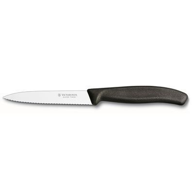 [57663207] VICTORINOX PARING KNIFE 10CM BLACK POINTED SAW