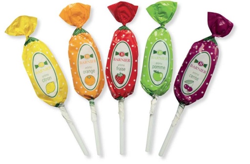 [14020165] BARNIER SUCETTES FRUITS ASSORTIS EN VRAC 200 PCES - 3KG