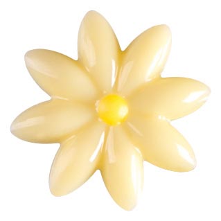 [08056532] 050264 PCB PÂQUERETTES CB COEUR JAUNE Ø 2,5 CM 117PCES ***S/CD***