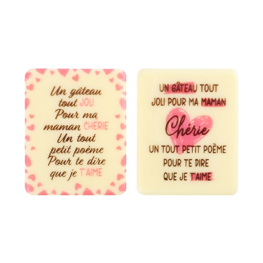 [08054751] 2010158 PLAQUETTE UN GÂTEAU TOUT JOLI POUR MA MAMAN5X4CM 75PCS