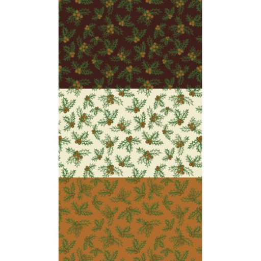 [08030818] 2046002 TRANSFERT FEUILLES D HOUX ROUGE ET VERT 30 X40CM 30PCES ***S/CDE***