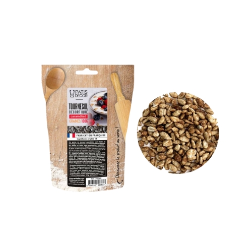 [08075336] PATISDECOR GEKARAMELISEERDE ZONNEBLOEMPITTEN 100GR