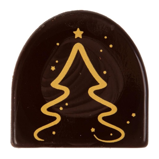 [08082116]  PREMIUM LINE 2014670 MINI CHRISTMAS TREE LOG END DARK CHOCOLATE 5CM 75 PCES GN1/3 POLYCARBONATE LID - 40+110°
