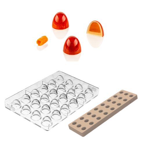 [51661548] SILIKOMART MOULE A PRALINES TRITAN CH030 KIT DOME 01 Ø2,6CM H2,3CM + ICH030 MOULE SILICONE