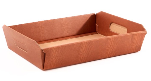 [60300242] CARDBOARD BASKET 36 X 27 X 9/12 HT CARAMEL